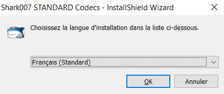 Chosir la langue d'installation