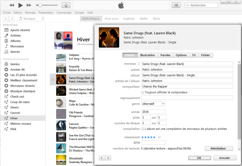 la musique de l'iPhone et l'iPod recopiée dans iTunes