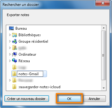 dossier notes gmail pc