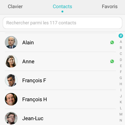 contacts iphone importés dans android