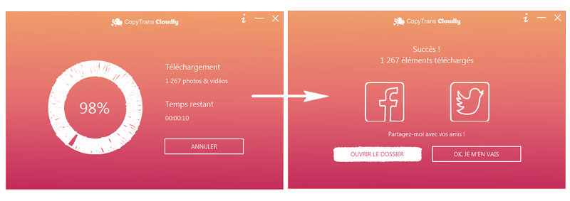 télécharger photos iCloud sur PC