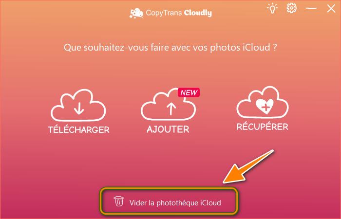 Supprimer ses photos iCloud via CopyTrans Cloudly