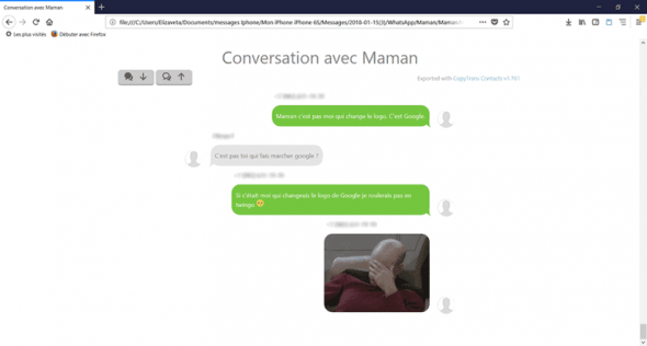 comment sauvegarder discussion whatsapp