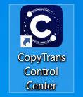 Raccourci CopyTrans Control Center