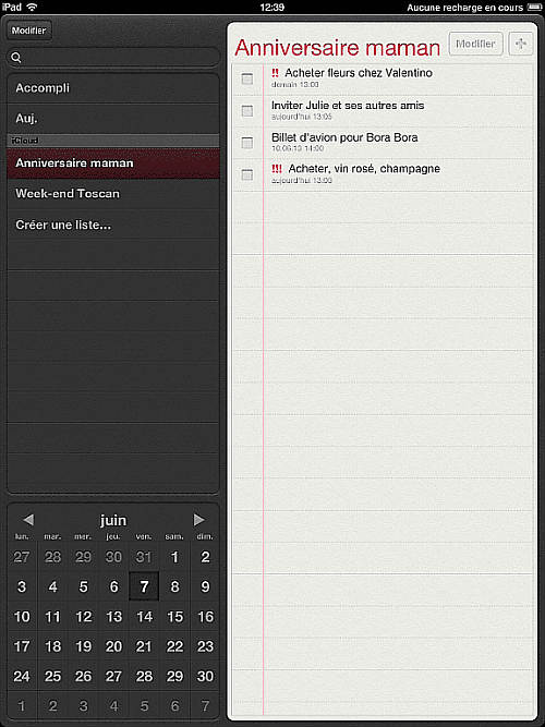 comment exporter rappels iPhone