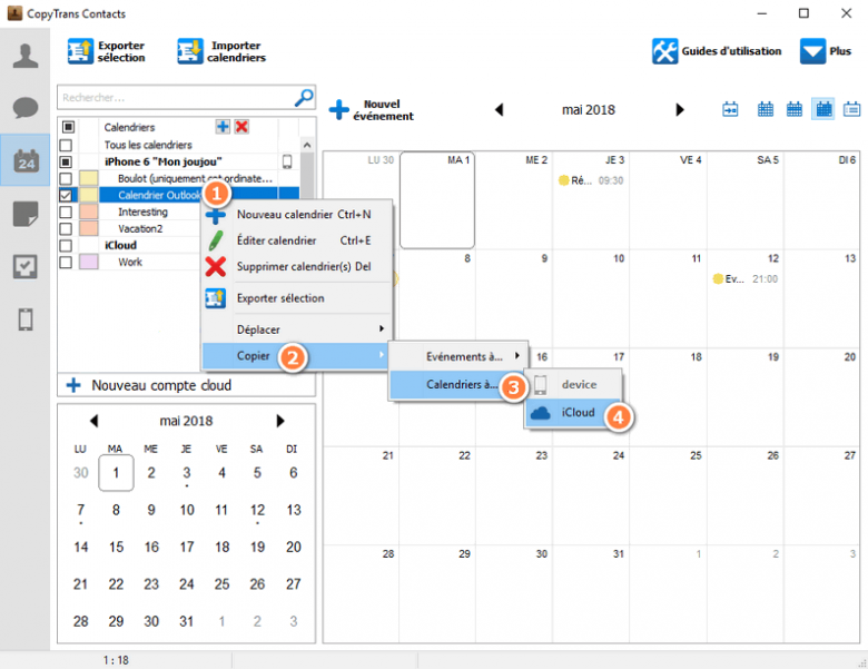 Comment synchroniser les calendriers Outlook avec iCloud ? - CopyTrans
