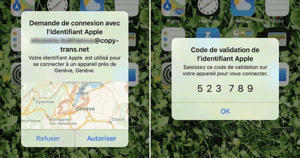 laissez CopyTrans Cloudly accéder à votre iCloud