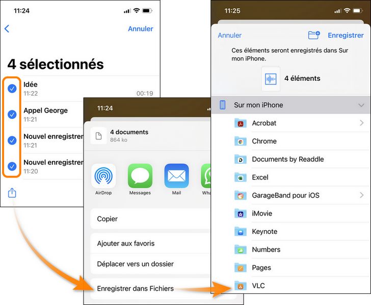 Récupérer des enregistrements vocaux iPhone vers PC via VLC