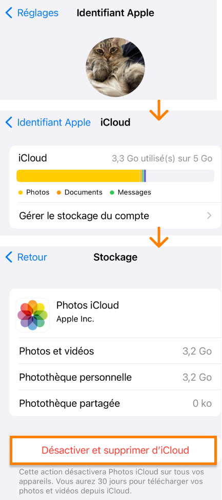 Comment désactiver Photos iCloud et supprimer la Photothèque iCloud