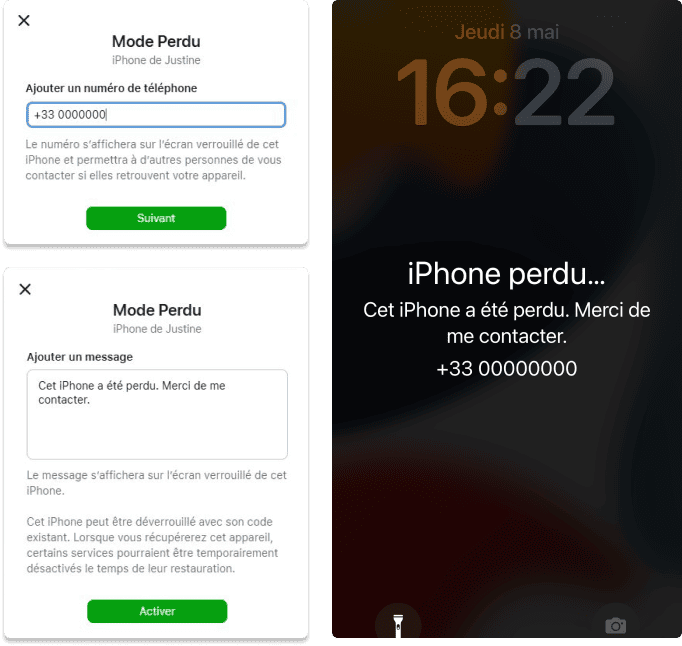 Votre iPhone verrouillé en mode perdu