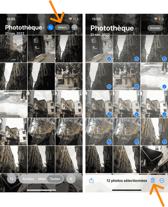 Comment supprimer une photo sur iPhone