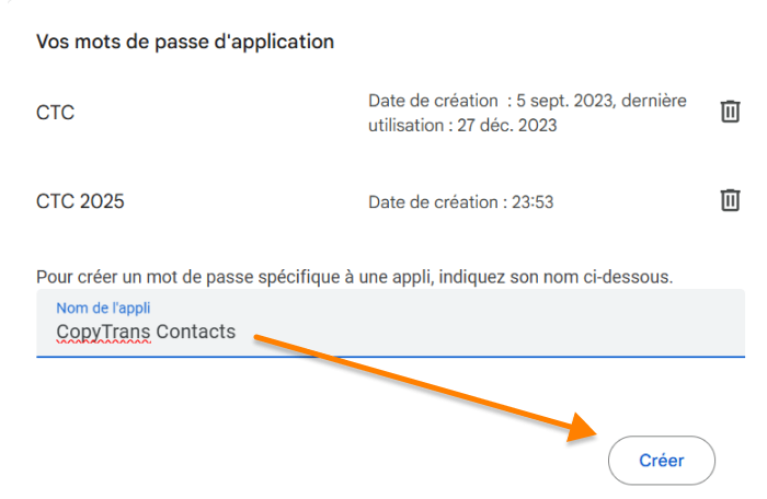 Créer un mot de passe d'application Google 2025