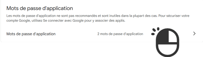 Mot de passe d'application Google 2025