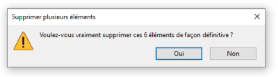 Confirmez la suppression définitive