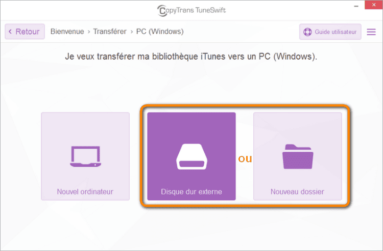 Transférer une bibliothèque iTunes vers un nouveau dossier