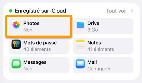 Photos iCloud dans iOS 26