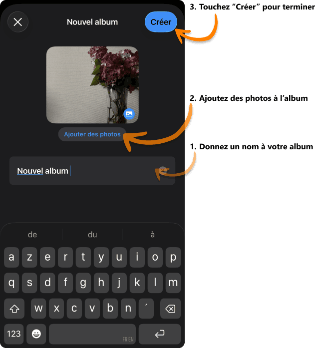 Comment créer un album photo sur un iPhone iOS 26
