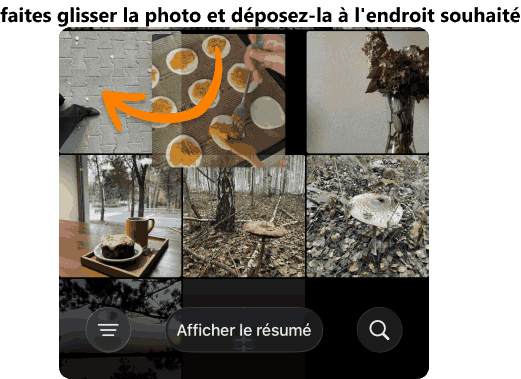 Faire un ordre personnalisé des phots dans un album iPhone
