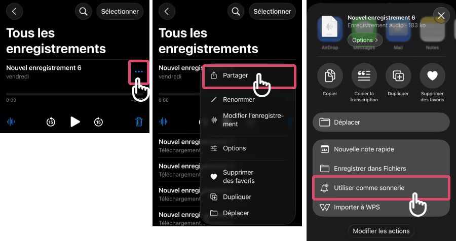 Comment mettre un enregistrement en sonnerie iPhone ?
