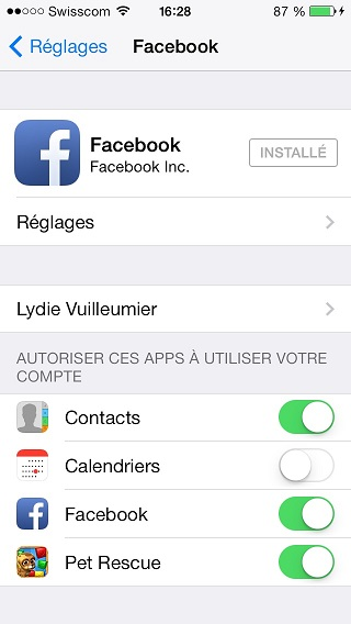 synch facebook contact