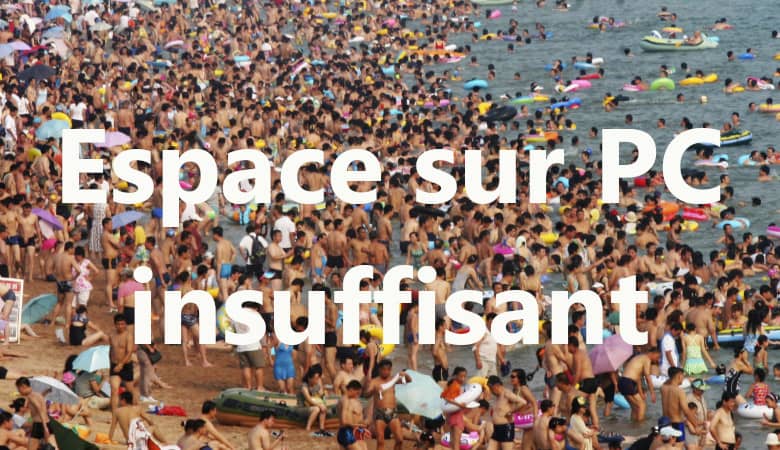 espqce sur PC insuffisant pour sauvegarde iPhone