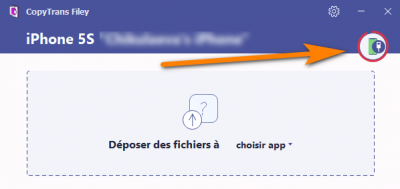 voir l'espace de stockage iPhone avec CopyTrans Filey