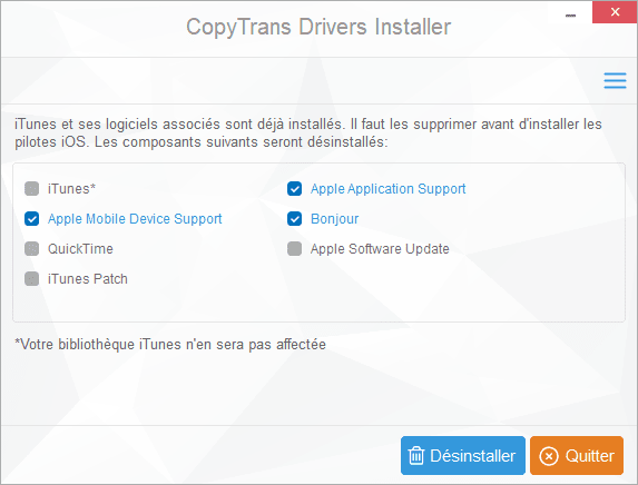 Désinstaller iTunes de son PC