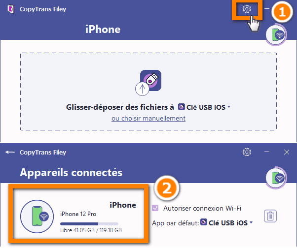 espace libre sur votre iPhone avec CopyTrans Filey
