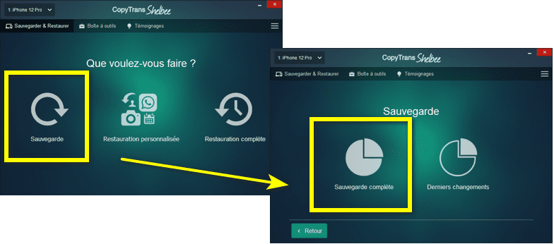 différence iphone et smartphone sauvegarder données