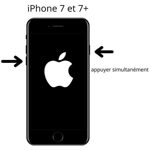 iPhone 7 bloqué sur la pomme