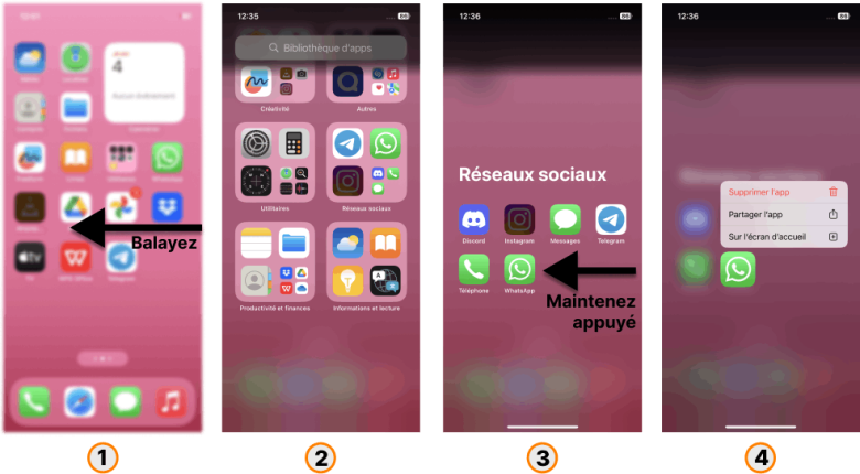 comment remettre app sur iphone