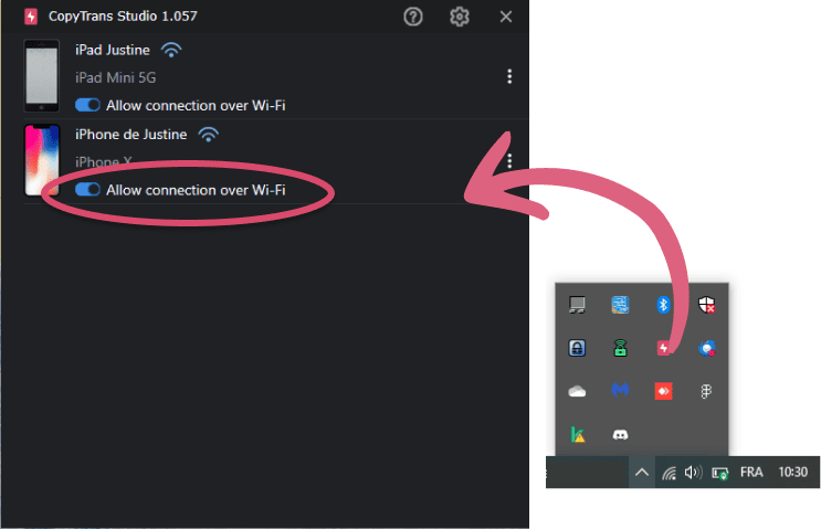 Comment activer le WiFi dans CopyTrans Studio