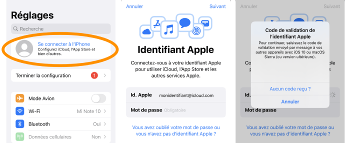 Connecter son compte iCloud à son iPhone