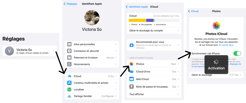 Comment activer Photos iCloud sous iOS 17