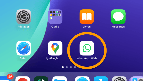 Icone WhatsApp Web sur iPad