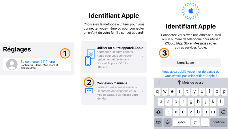 Se connecter à un compte iCloud sur un iPhone