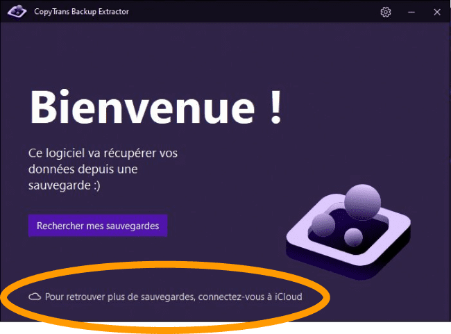 Connectez vous à iCloud pour retrouver les sauvegardes icloud