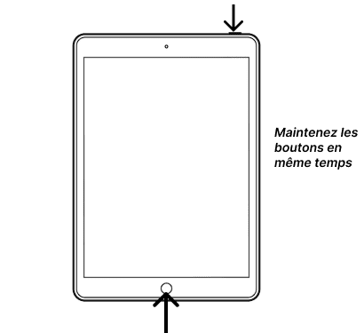 Activer le mode récupération sur un iPad avec bouton central