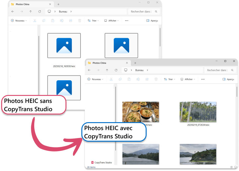 Comment voir les vignettes HEIC sur PC