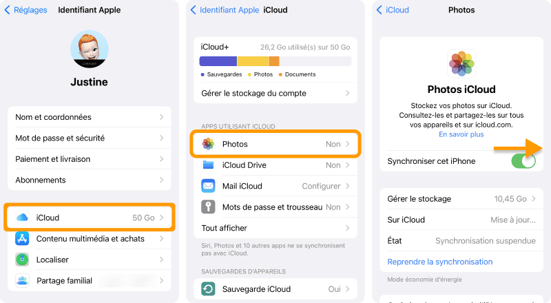 Activer Photos iCloud pour synchroniser vos vidéos iPhone