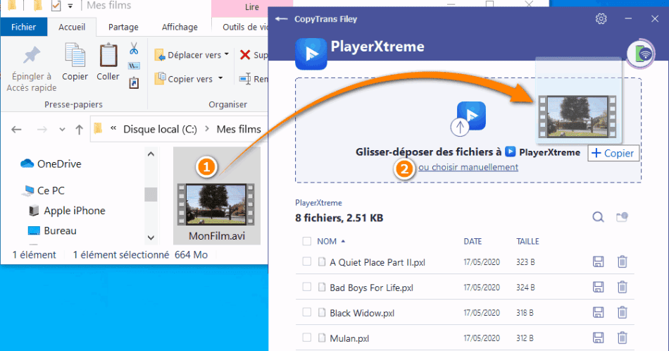 Mettre un film sur un iPhone