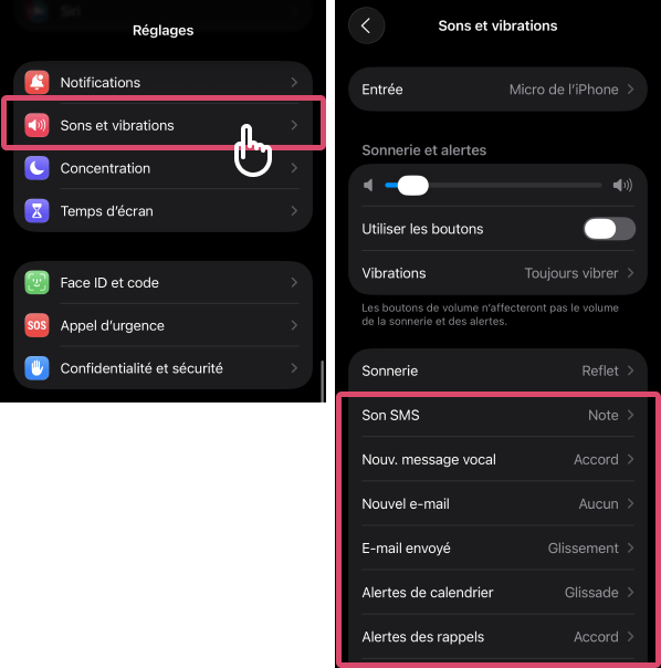 Comment changer le son des notifications sur l’iPhone