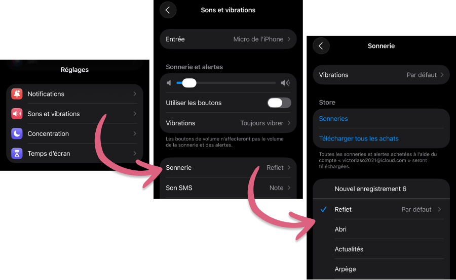 Changer une sonnerie d'appel sur un iPhone