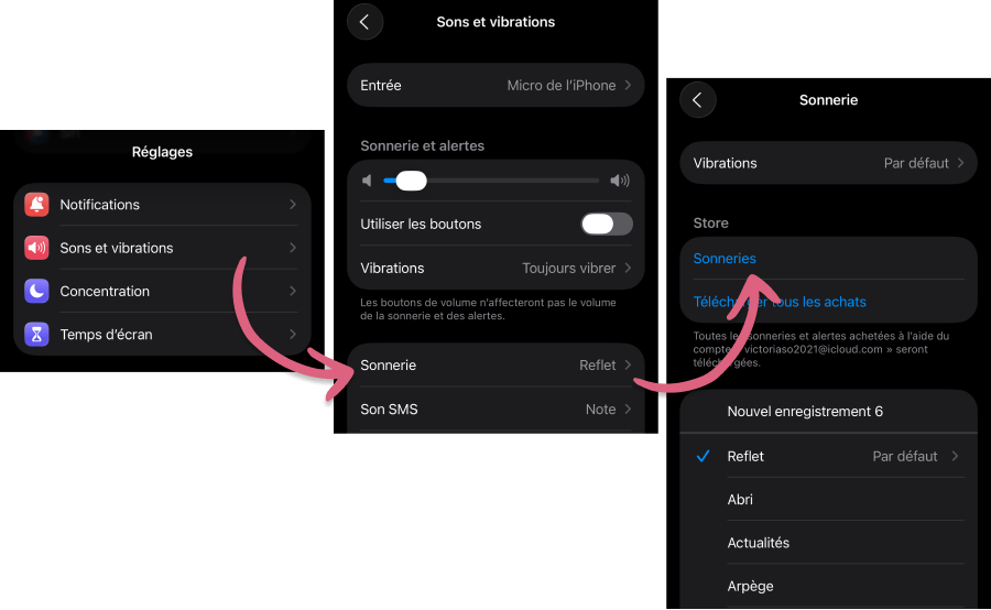 Changer la sonnerie iPhone avec iTunes Store
