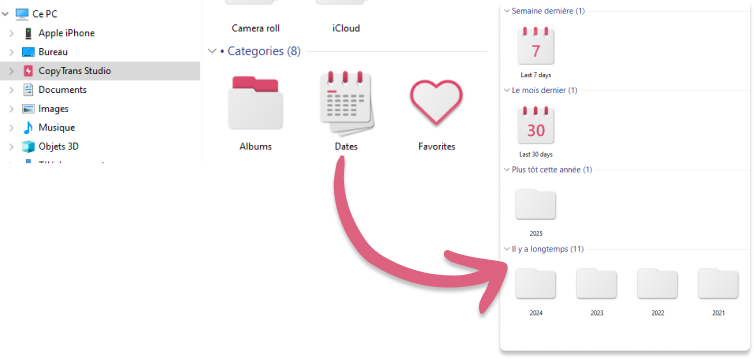 Retrouvez les fichiers par dates sous Catégories