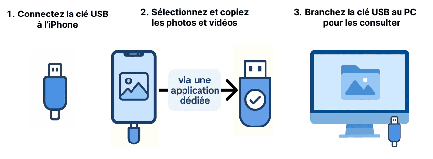 Comment mettre des photos iPhone sur une clé USB