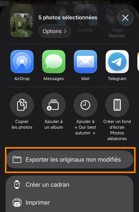 Ajouter une photo iPhone dans iCloud Drive