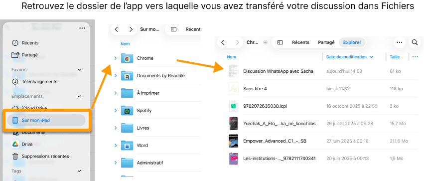 Ou retrouver mes discussions WhatsApp Android sur l'iPhone